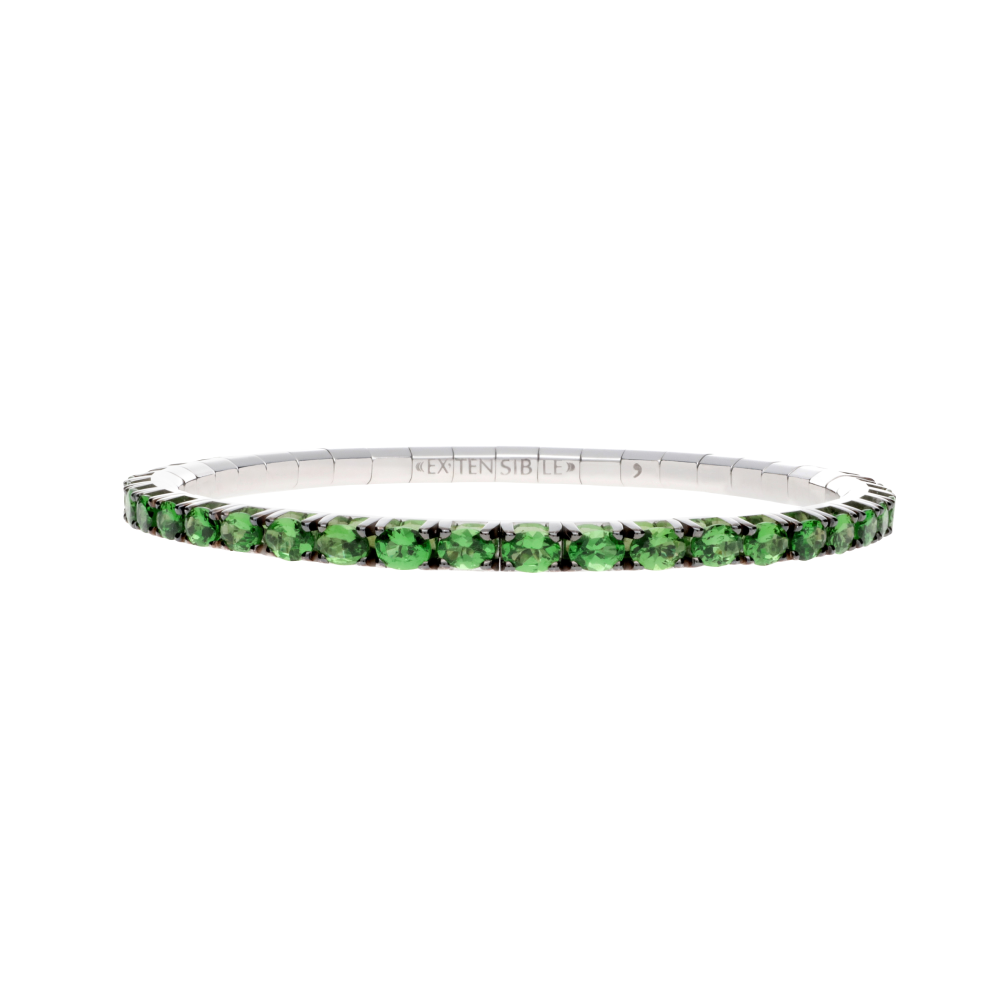 Oval Cut Tsavorite Stretch Bracelet