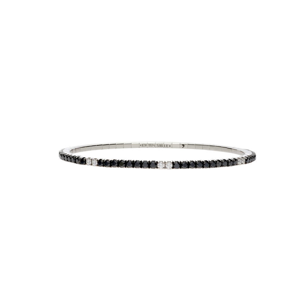 2.55 CT Black & White Diamond Stretch Bracelet