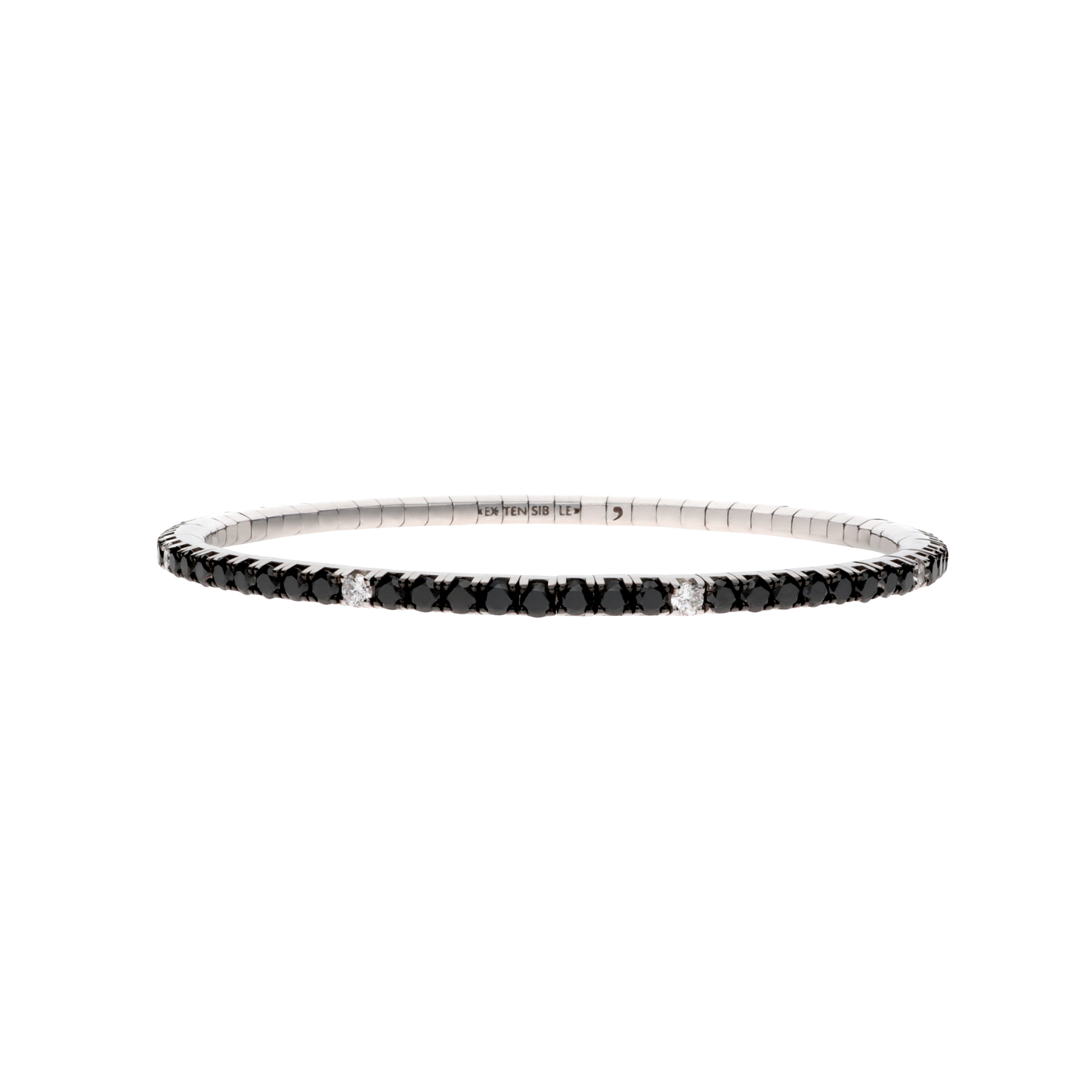 4 CT Black & White Diamond Stretch Bracelet